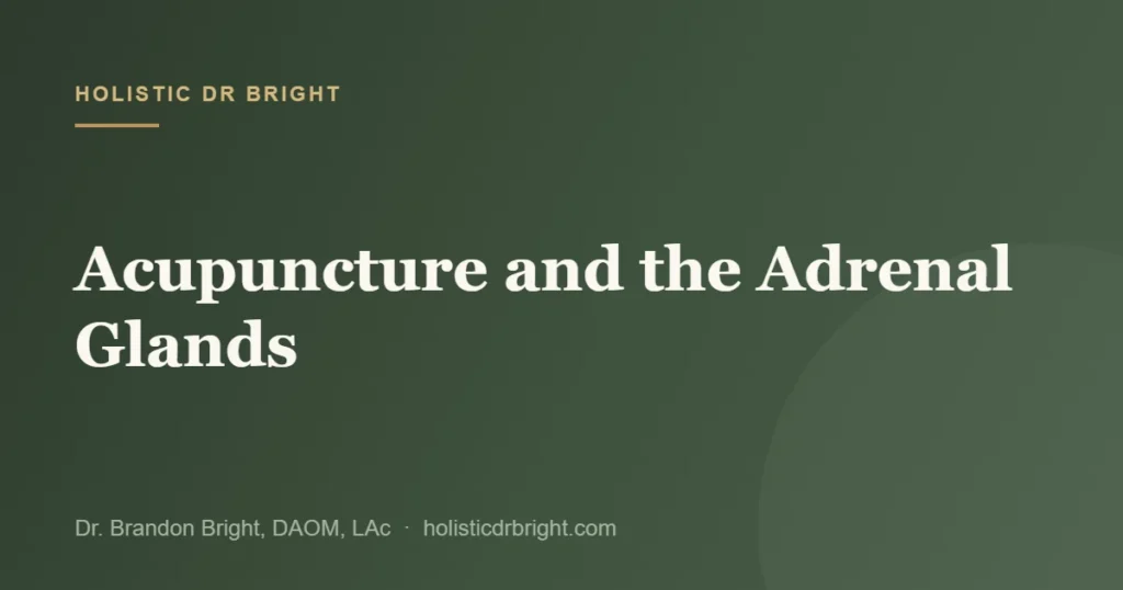 Acupuncture and the Adrenal Glands