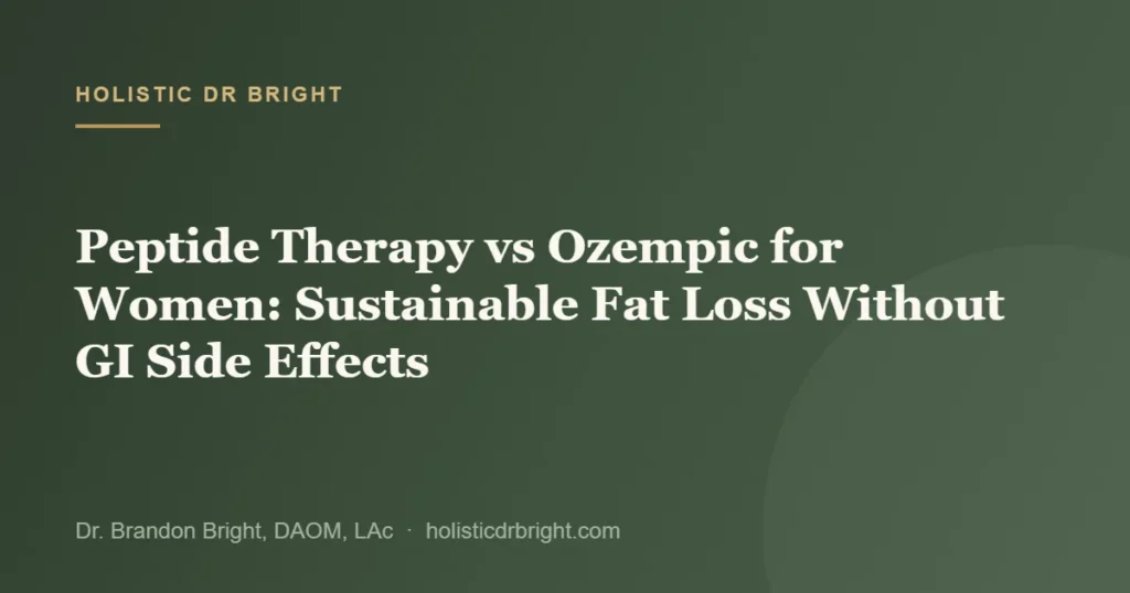 Peptide Therapy vs Ozempic for Women: Sustainable Fat Loss Without GI Side Effects