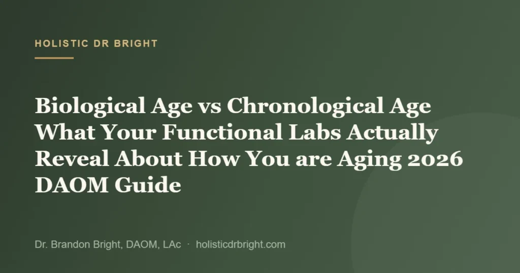 Biological Age vs Chronological Age What Your Functional Labs Actually Reveal About How You are Aging 2026 DAOM Guide