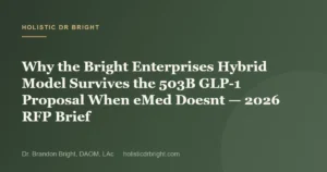 Why the Bright Enterprises Hybrid Model Survives the 503B GLP-1 Proposal When eMed Doesnt — 2026 RFP Brief