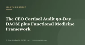 The CEO Cortisol Audit 90-Day DAOM plus Functional Medicine Framework