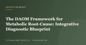 The DAOM Framework for Metabolic Root-Cause: Integrative Diagnostic Blueprint