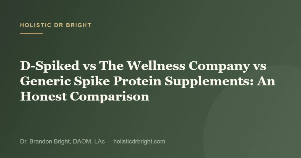 D-Spiked vs The Wellness Company vs Generic Spike Protein Supplements: An Honest Comparison