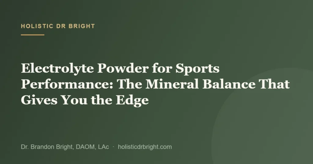 Electrolyte Powder for Sports Performance: The Mineral Balance That Gives You the Edge