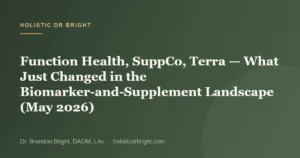 Function Health, SuppCo, Terra — What Just Changed in the Biomarker-and-Supplement Landscape (May 2026)
