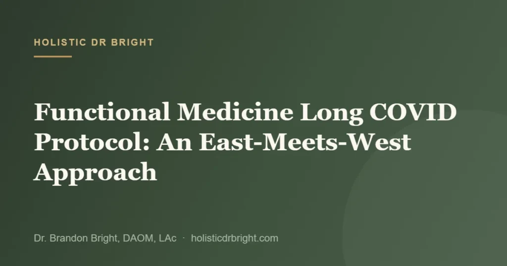 Functional Medicine Long COVID Protocol: An East-Meets-West Approach