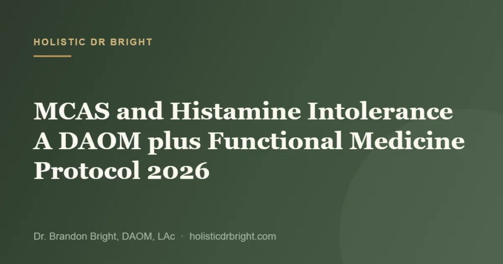 MCAS and Histamine Intolerance A DAOM plus Functional Medicine Protocol 2026