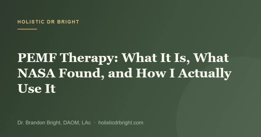 PEMF Therapy: What It Is, What NASA Found, and How I Actually Use It
