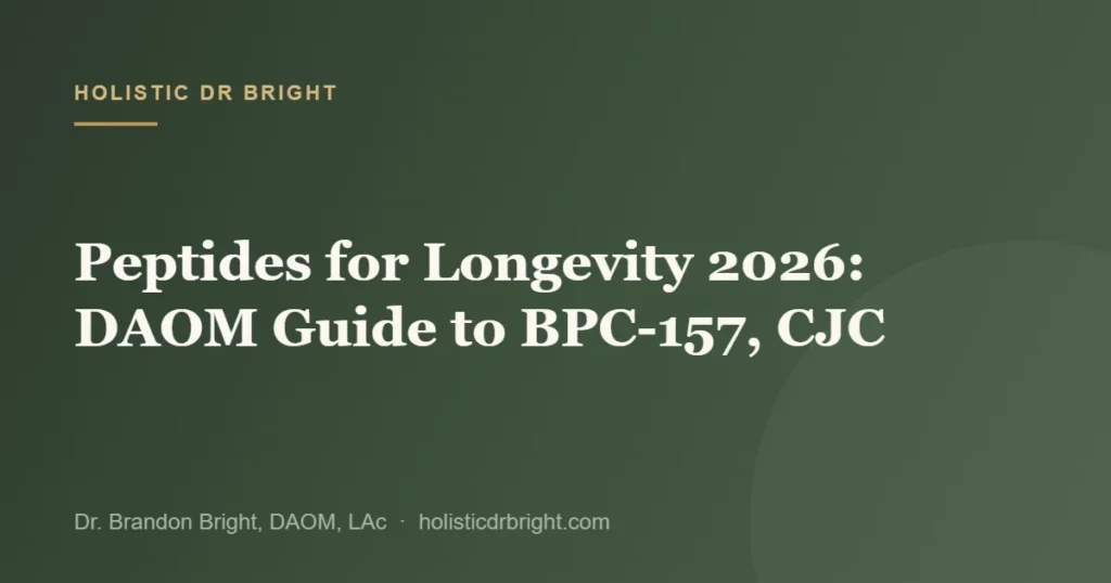 Peptides for Longevity 2026: DAOM Guide to BPC-157, CJC