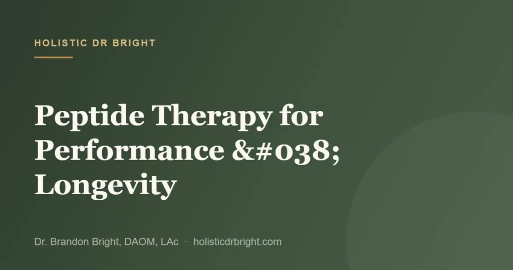 Peptide Therapy for Performance & Longevity
